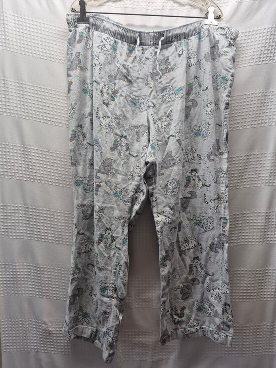 Old Navy Pants - Old Navy Pajama Pants Womens Sz XL Gray Cat Drawstring PILING Elastic Waist 8318
